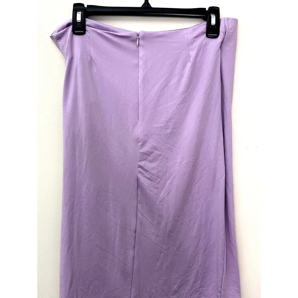 Vero Moda  Purple Above Knee Bodycon Skirt Side Slit Back Zip S NWT Streetwear